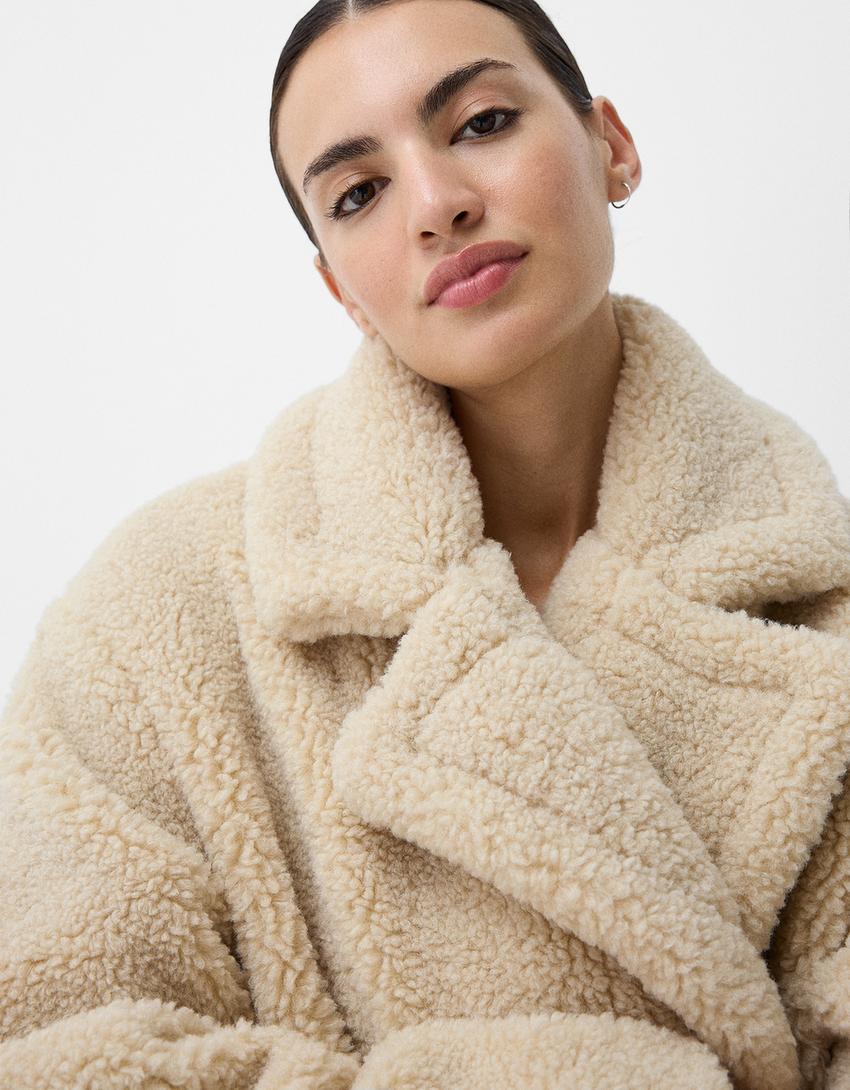 Katarzyna | Kurtka zimowa damska oversize Teddy ciepła