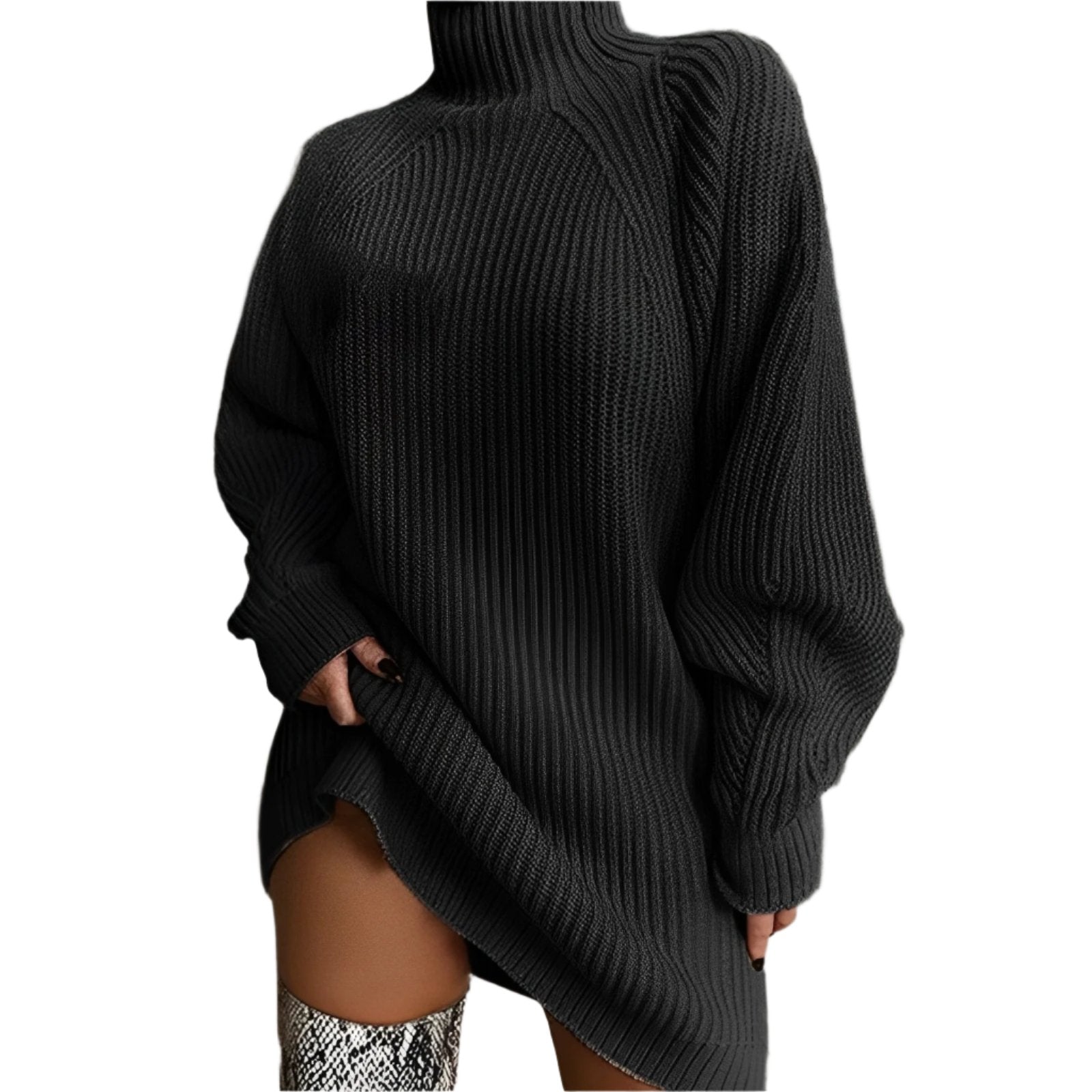 Iwona | Sweter damski z golfem oversize