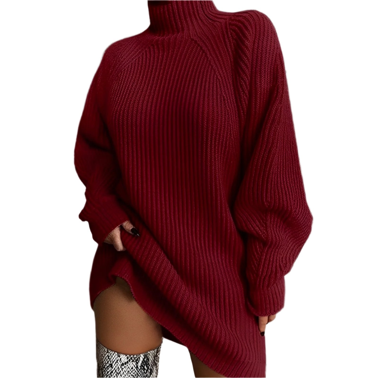 Iwona | Sweter damski z golfem oversize