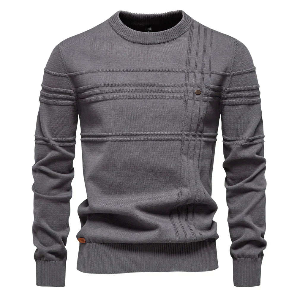 Damian | Męski sweter z wzorem na piersi