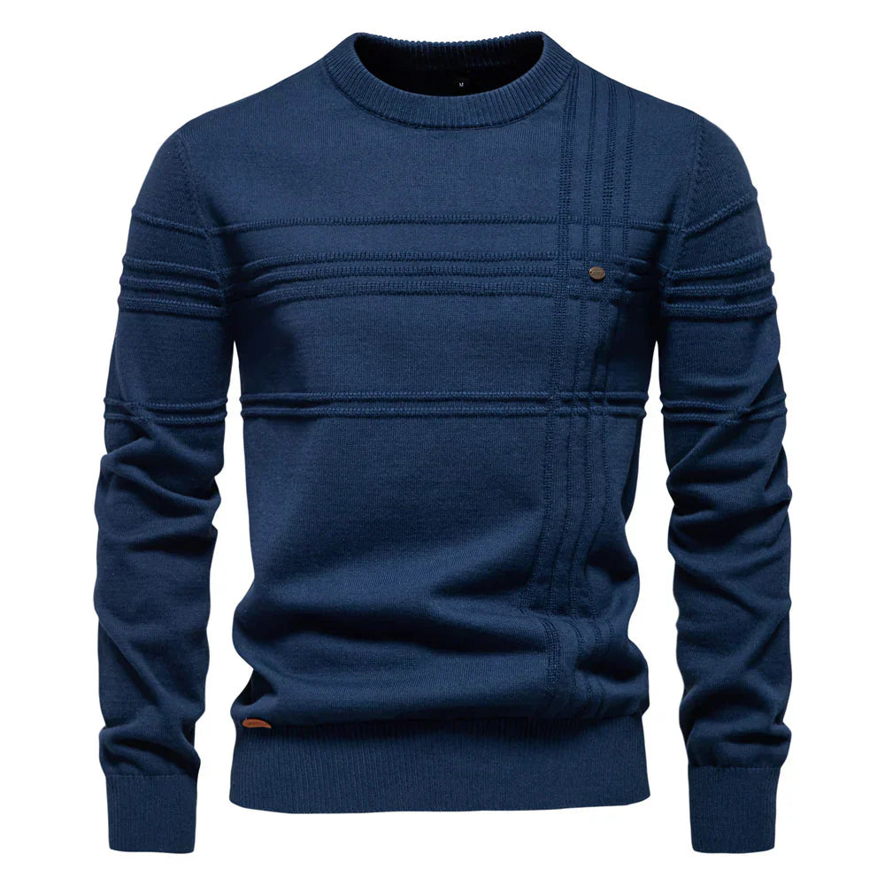 Damian | Męski sweter z wzorem na piersi