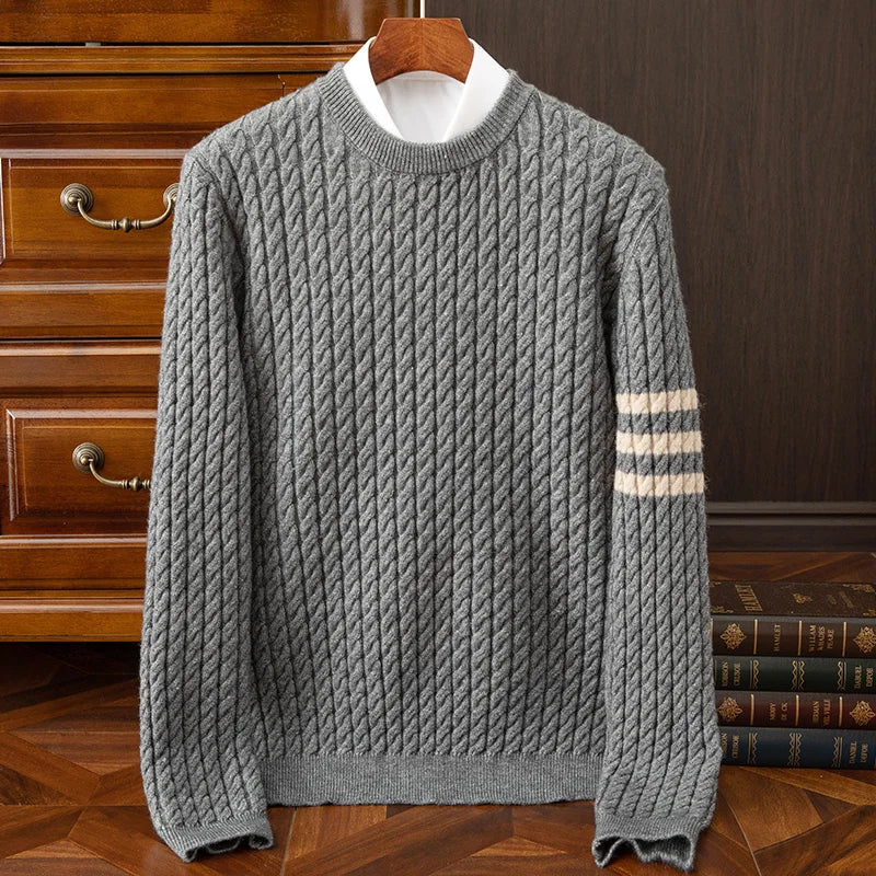 Tomasz | Elegancki sweter męski w paski