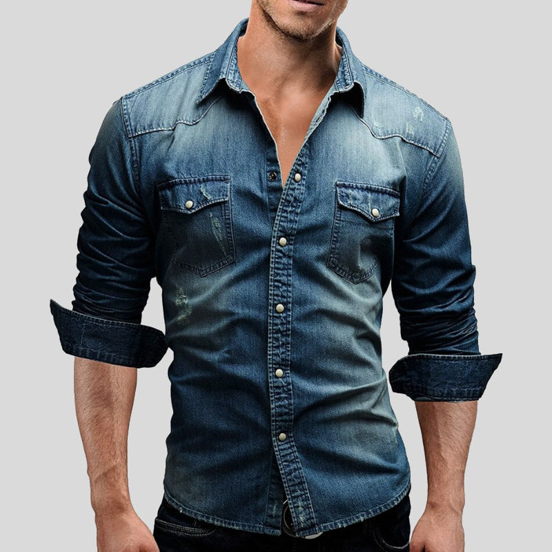 Jan | Męska koszula jeansowa w stylu casual