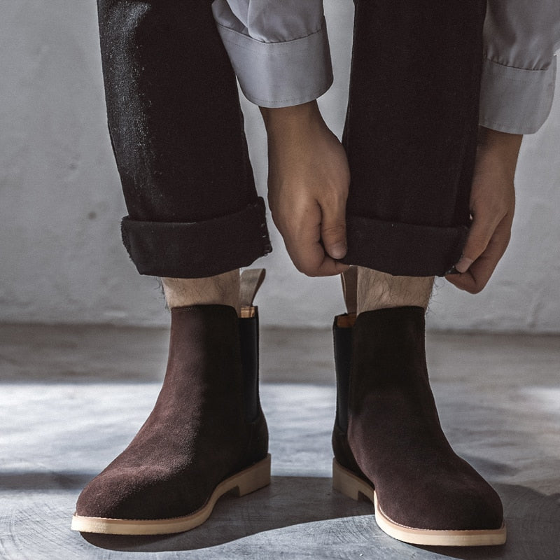 Mateusz | Męskie buty welurowe eleganckie