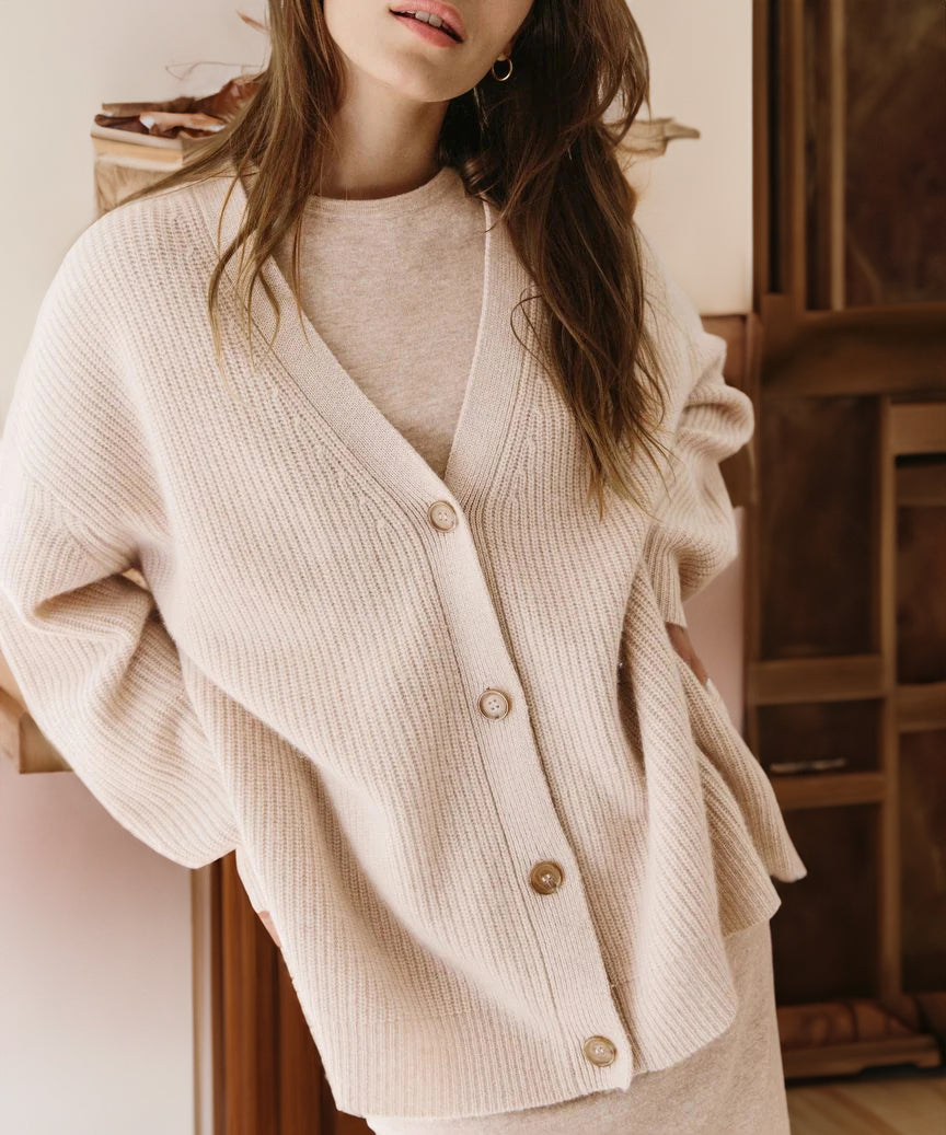 Aleksandra | Kardigan damski oversize z guzikami