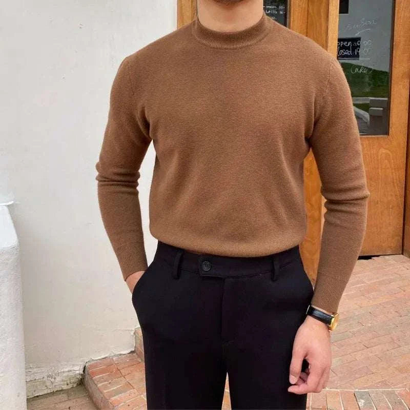Marcin | Sweter męski dopasowany z dzianiny