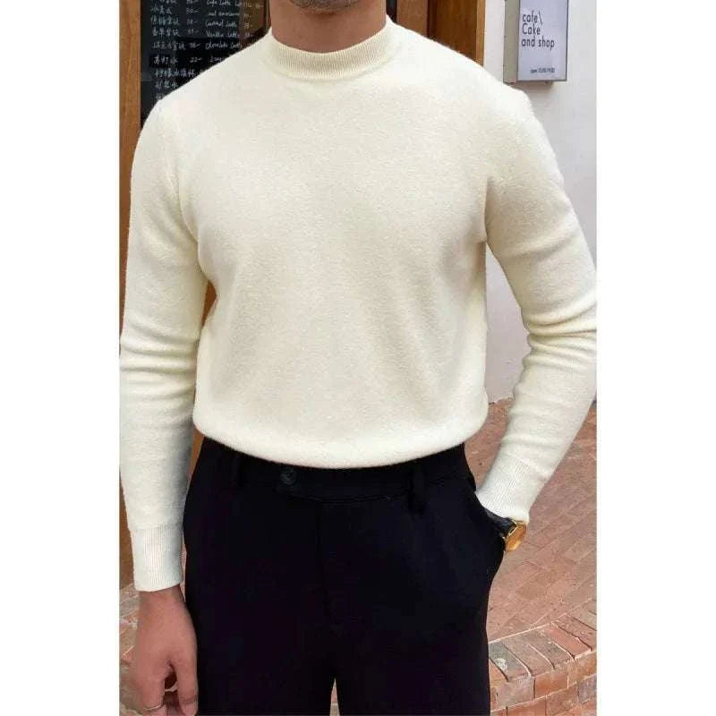 Marcin | Sweter męski dopasowany z dzianiny