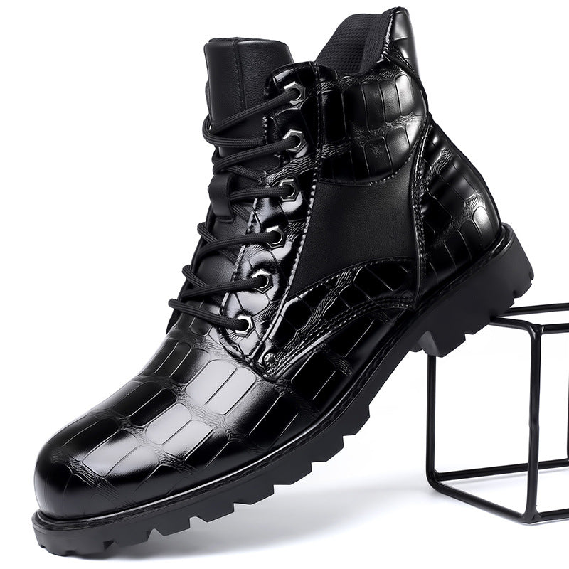 Łukasz | Męskie buty eleganckie ze skóry krokodyla