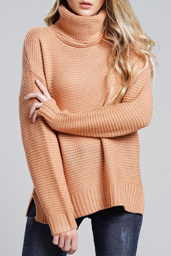 Marta | Sweter damski z golfem casualowy z grubym splotem