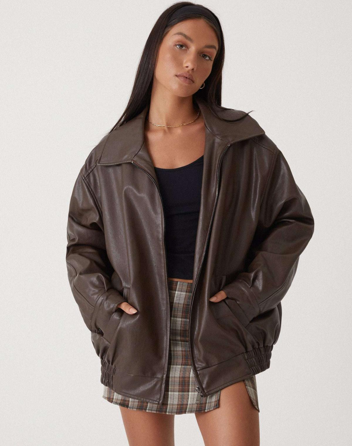 Damska Oversized Kurtka | Zamek błyskawiczny