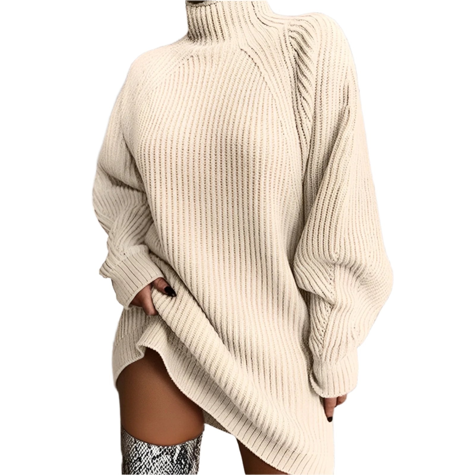 Iwona | Sweter damski z golfem oversize