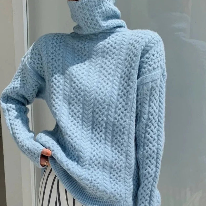 Emilia | Sweter damski z golfem ciepły i stylowy