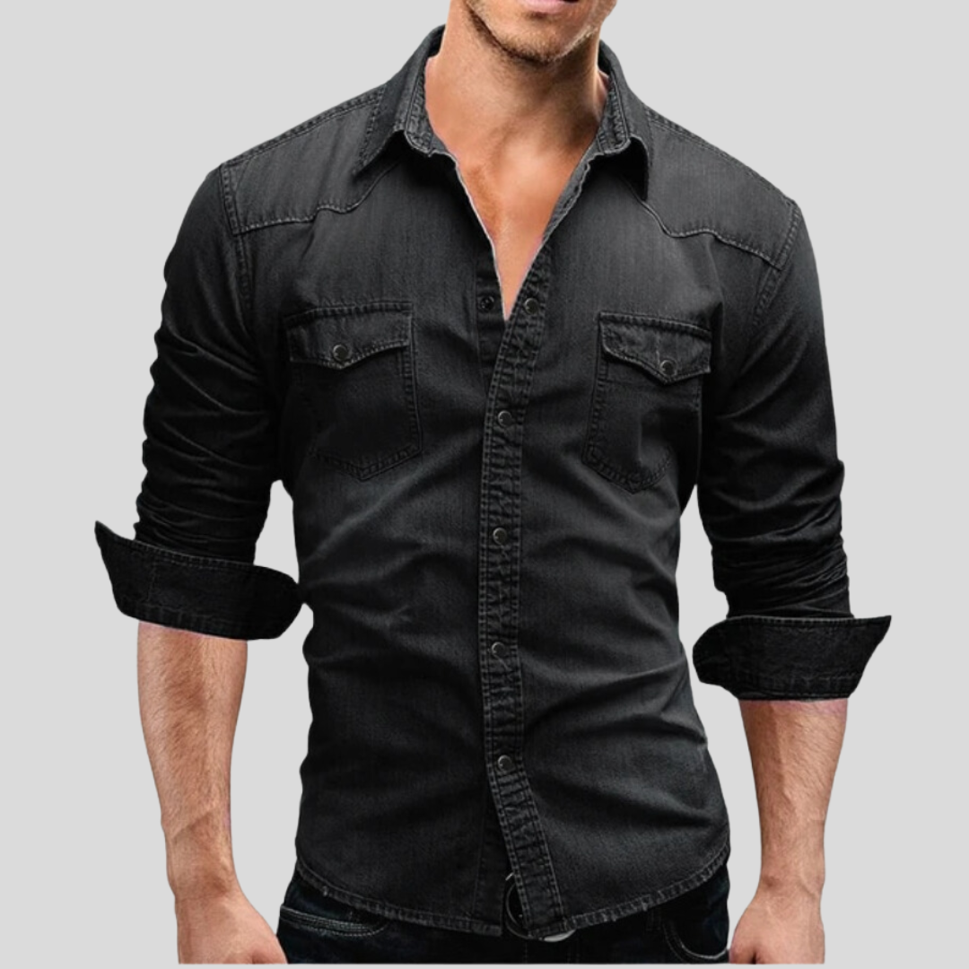 Rafał | Wygodna męska koszula jeansowa slim fit