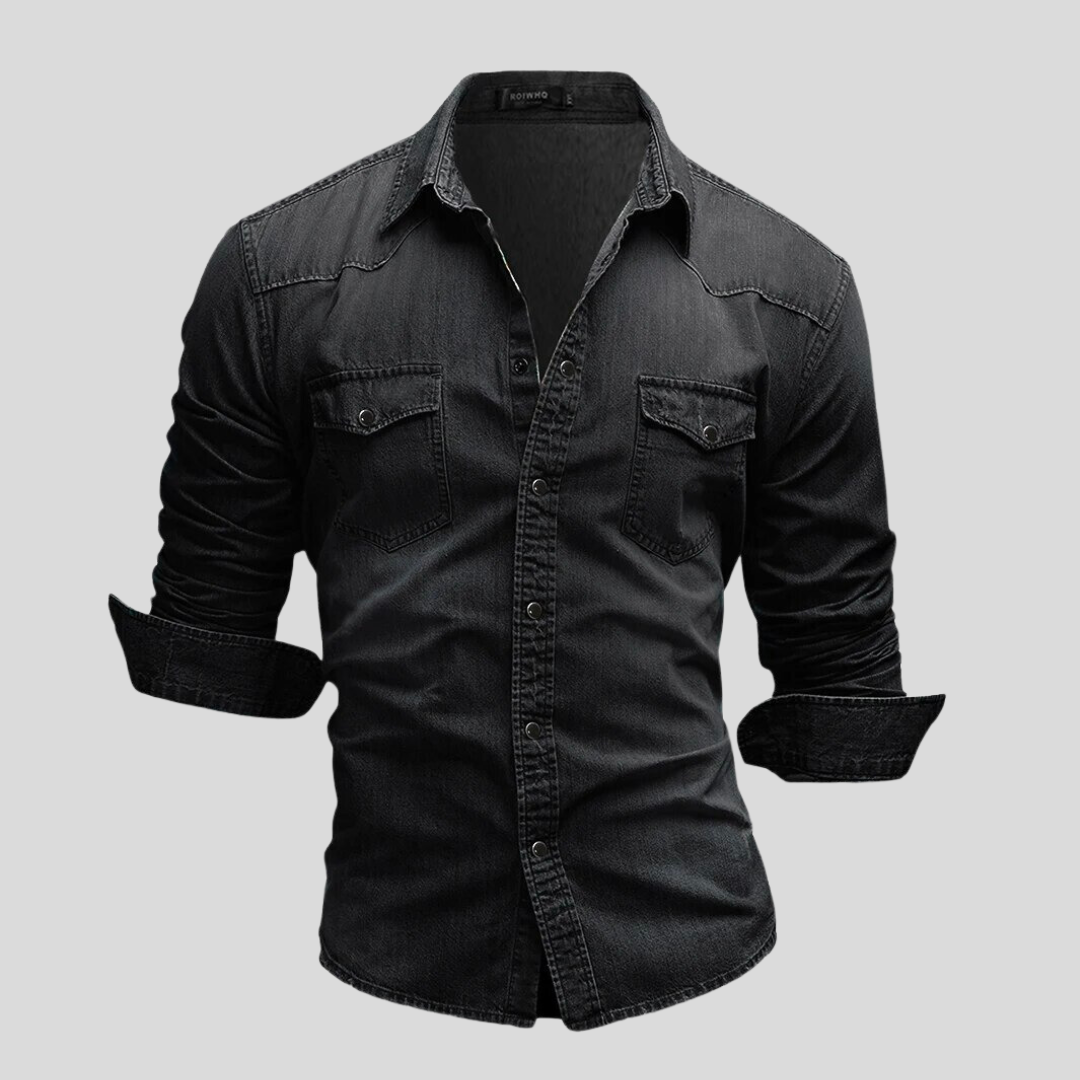 Rafał | Wygodna męska koszula jeansowa slim fit