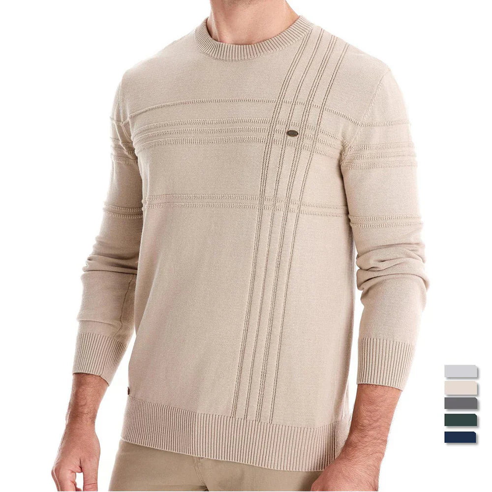 Damian | Męski sweter z wzorem na piersi