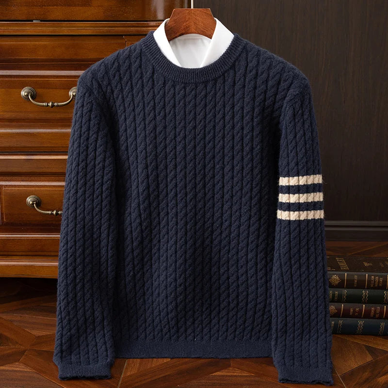 Tomasz | Elegancki sweter męski w paski