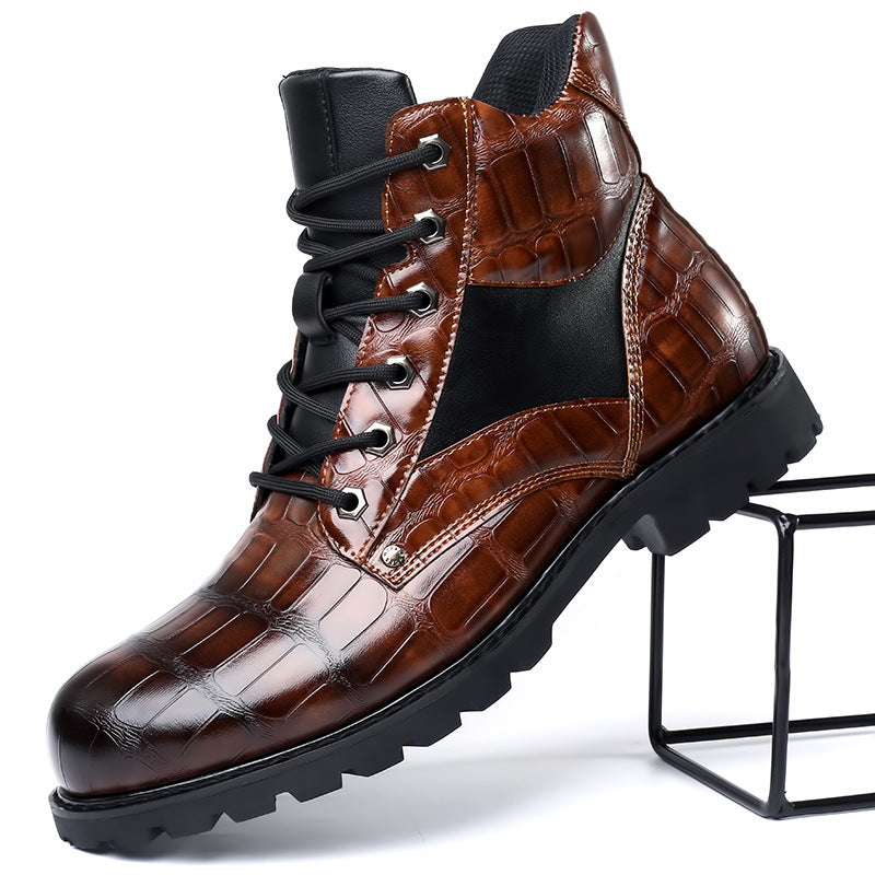 Łukasz | Męskie buty eleganckie ze skóry krokodyla