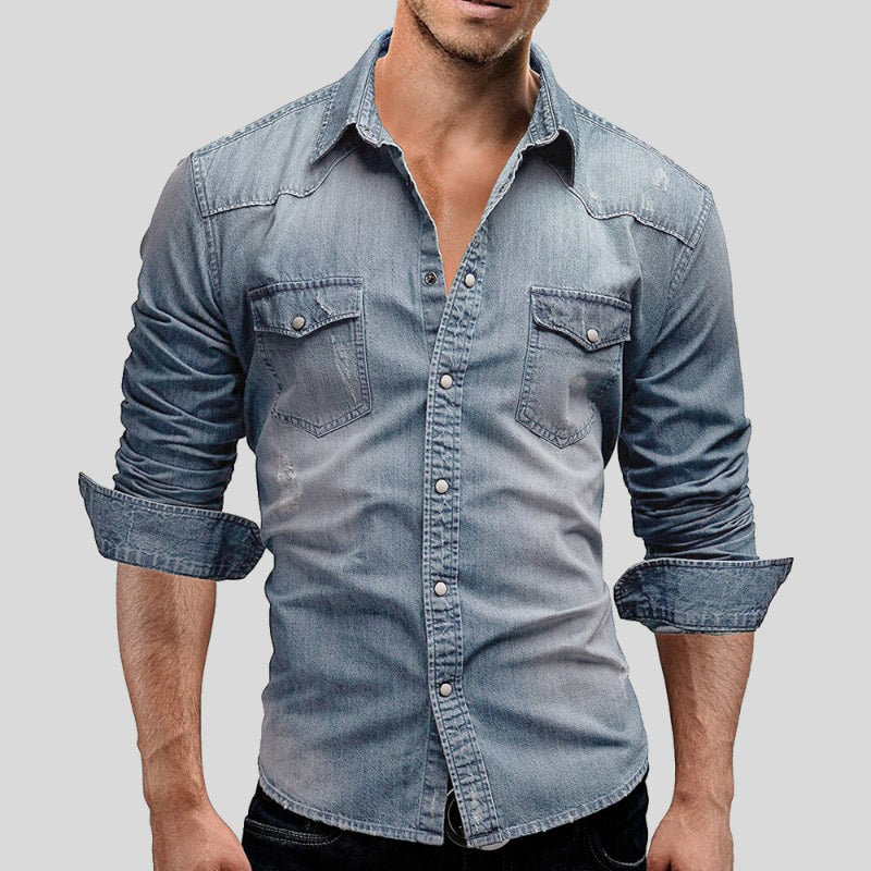 Jan | Męska koszula jeansowa w stylu casual