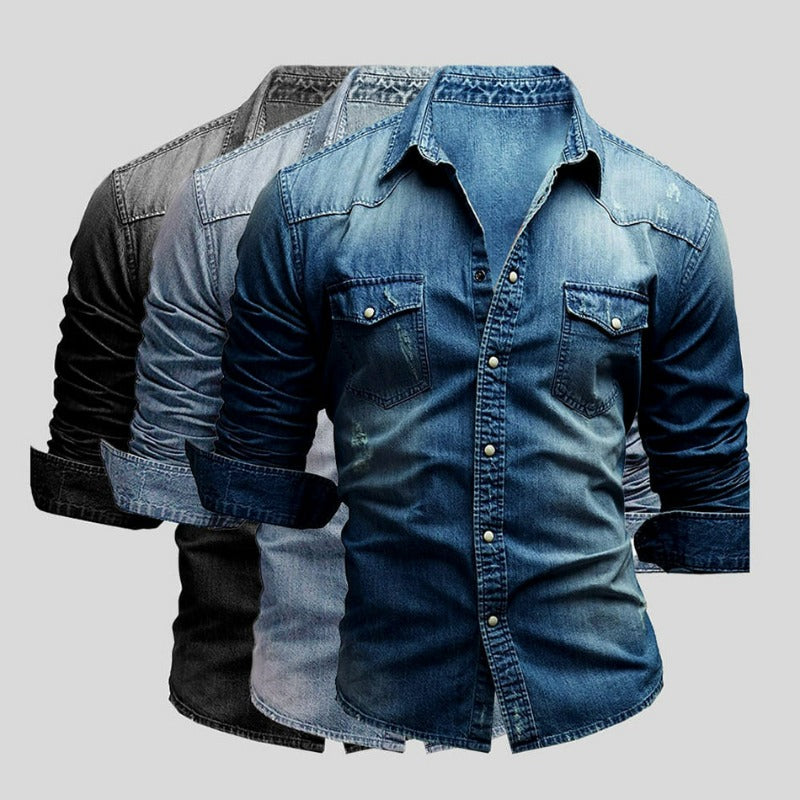 Jan | Męska koszula jeansowa w stylu casual