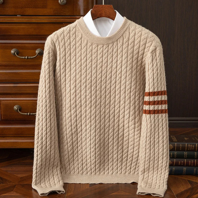 Tomasz | Elegancki sweter męski w paski