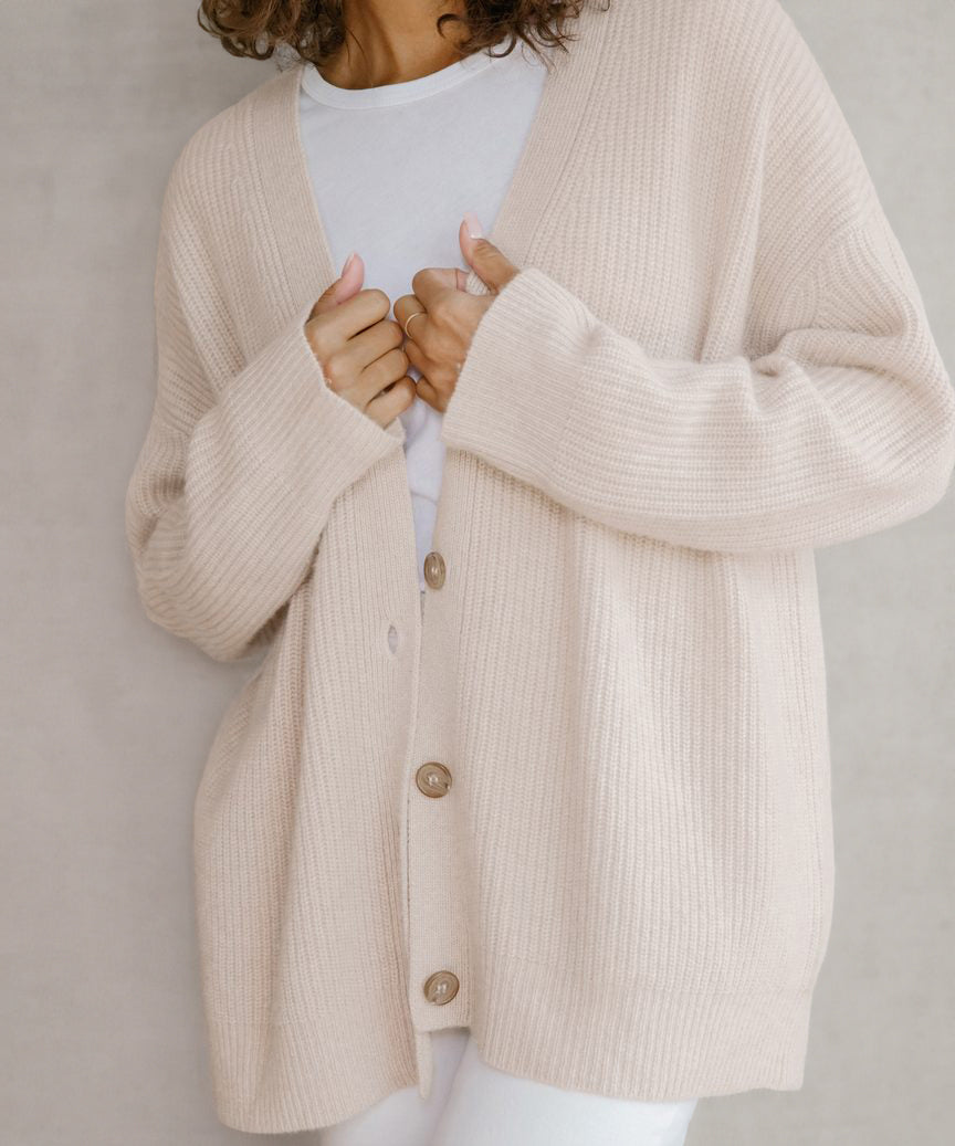 Aleksandra | Kardigan damski oversize z guzikami