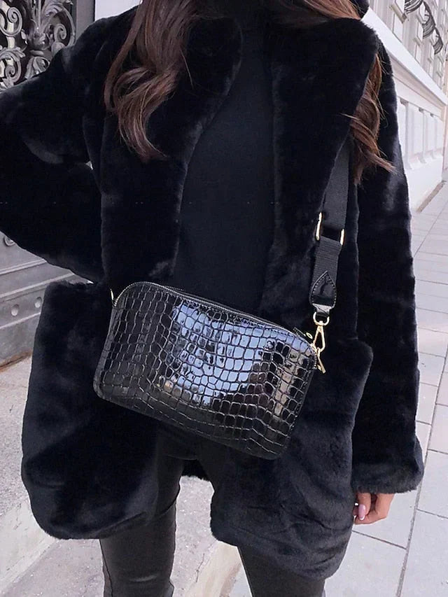 Justyna | Kurtka zimowa damska elegancki płaszcz Teddy