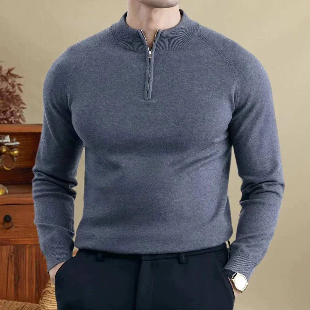 Adam | Męski sweter wełniany slim fit