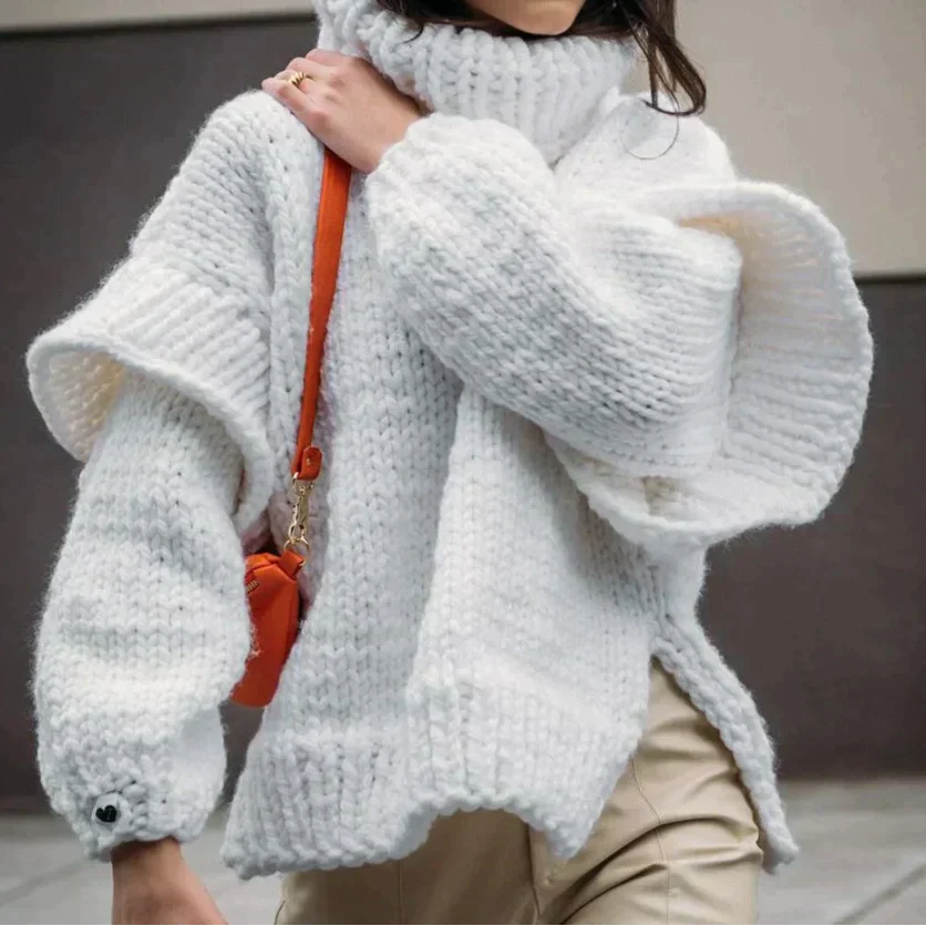 Helena | Damski sweter z golfem oversize na zimę