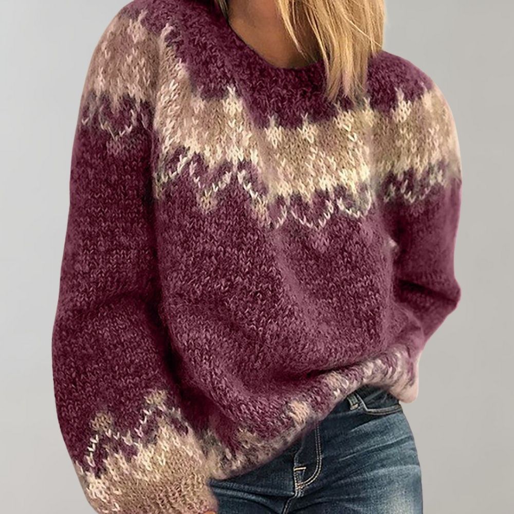 Aleksandra | Wygodny sweter damski z grubym splotem
