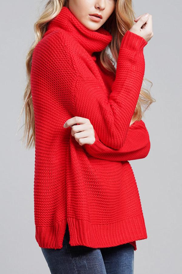 Marta | Sweter damski z golfem casualowy z grubym splotem