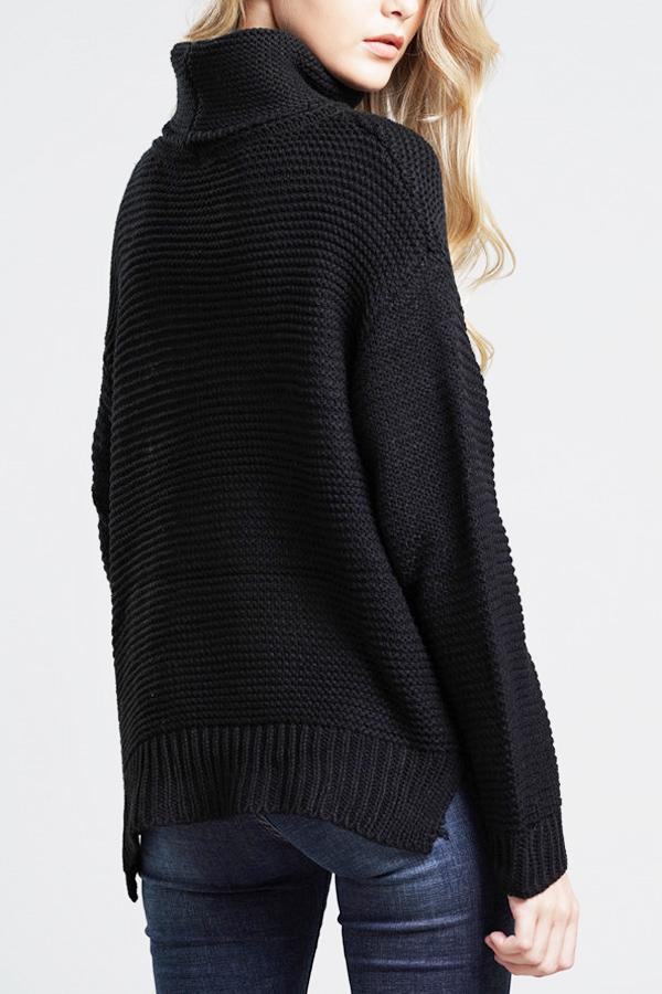 Marta | Sweter damski z golfem casualowy z grubym splotem