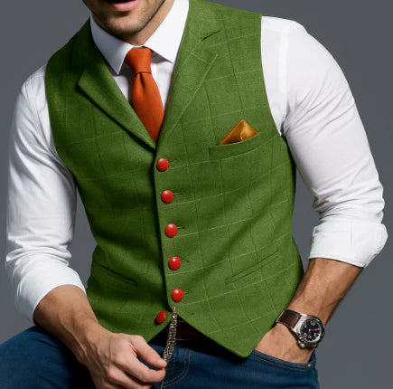 Tomasz | Sweter męski klasyczny vintage z kołnierzem