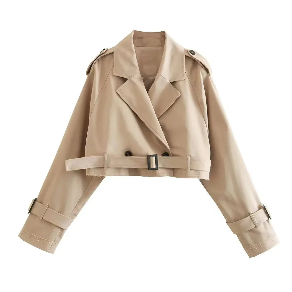 Zofia | Elegancki krótki damski trencz