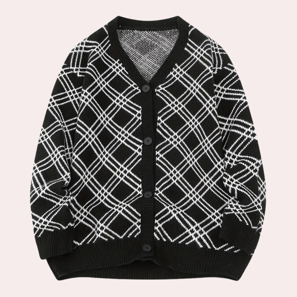 Dominik | Męski kardigan elegancki sweter na guziki